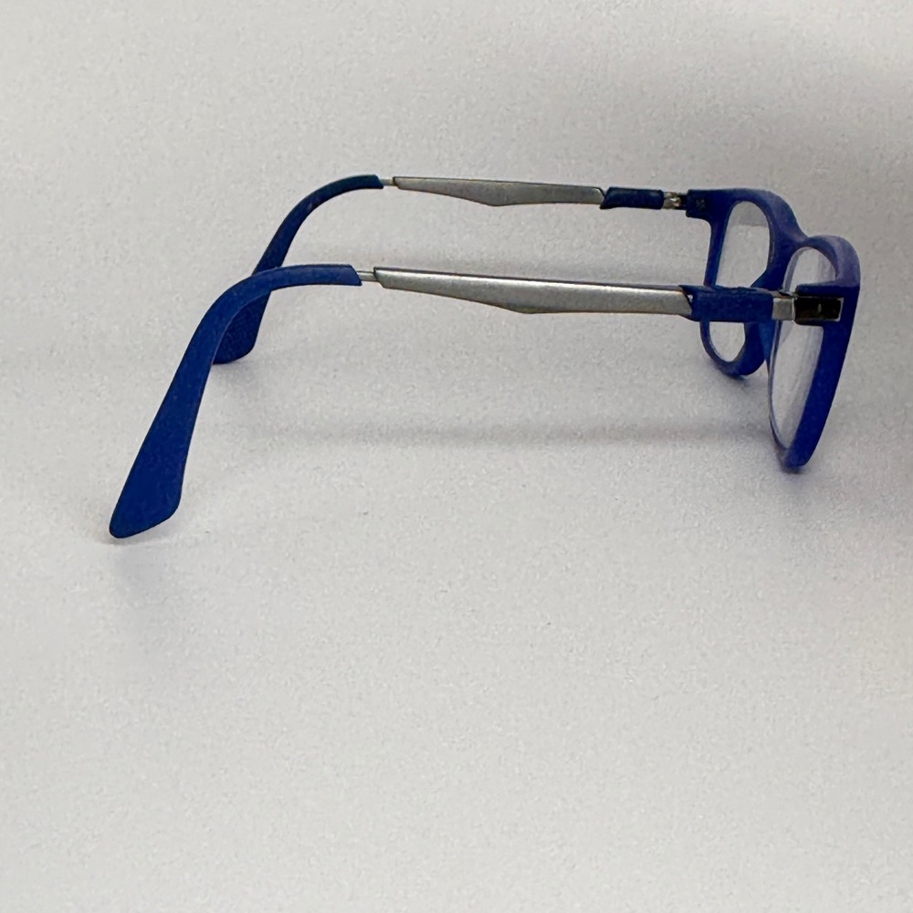 Ray Ban Blue Rectangular Eyeglasses Frames Silver… - image 4